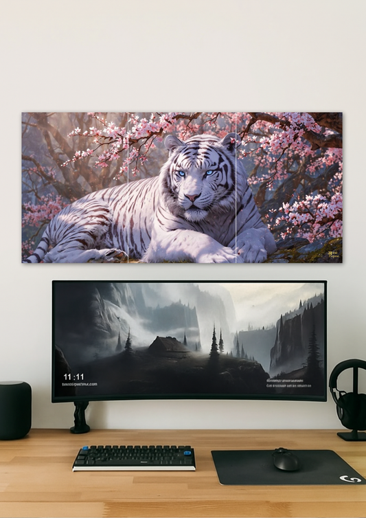 Snow Leopard Poster // Split Poster // A4 and A3