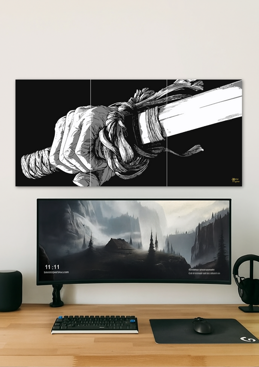 Sword Grip Poster // Split Poster // A4 and A3