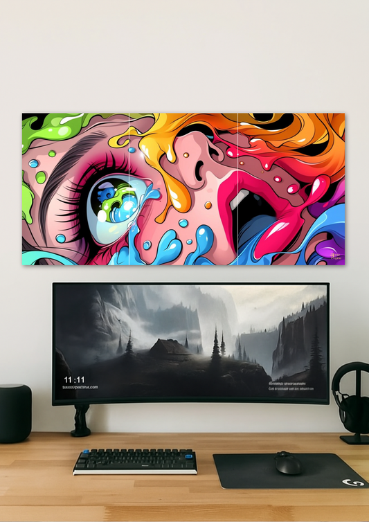 Abstract Psychedelic Poster // Split Poster // A4 and A3