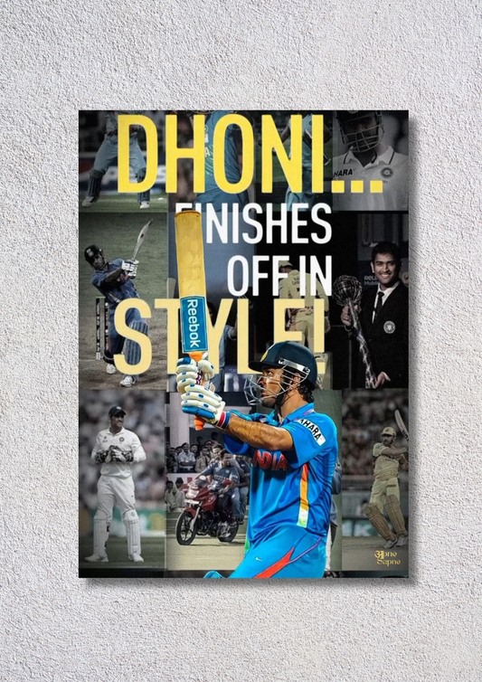 Dhoni The Finish // poster // A4 and A3