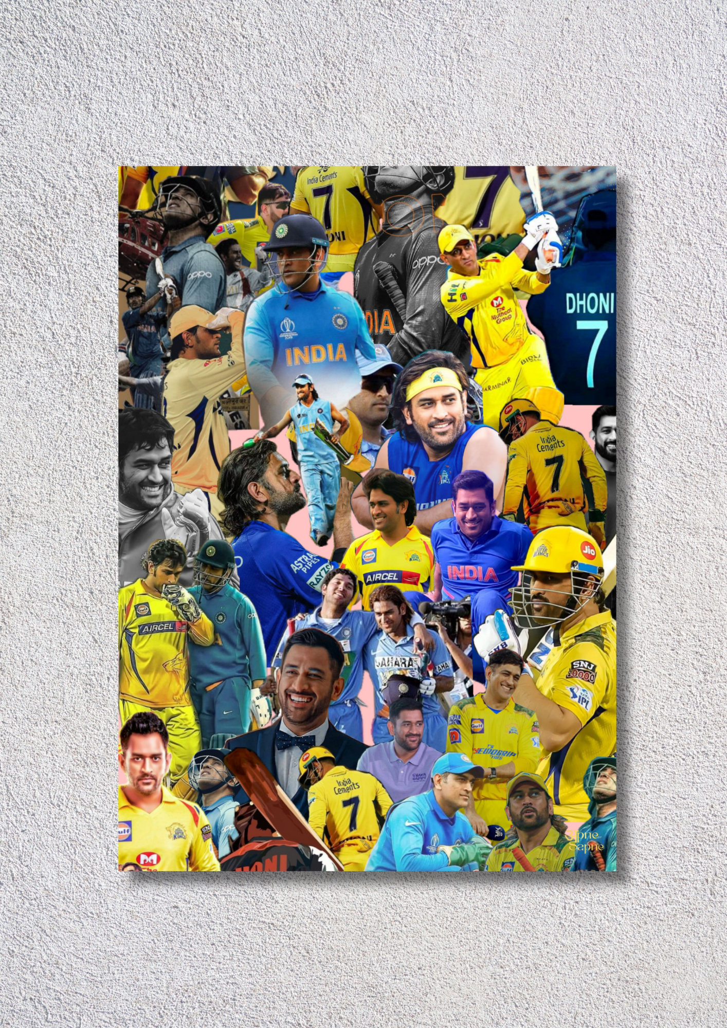 Dhoni Collage // poster // A4 and A3