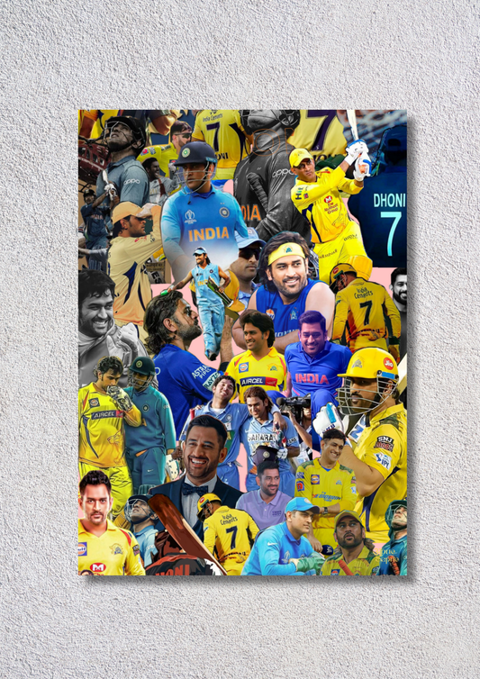 Dhoni Collage // poster // A4 and A3