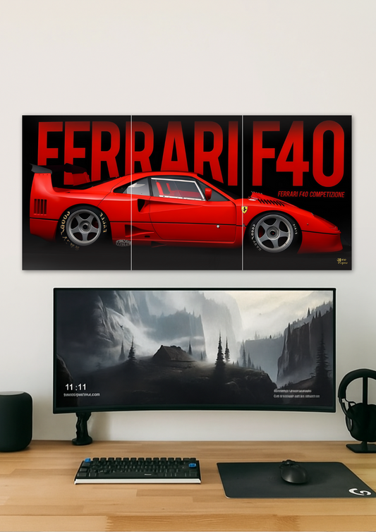 Ferrari F40 Wall // poster // a4 and a3