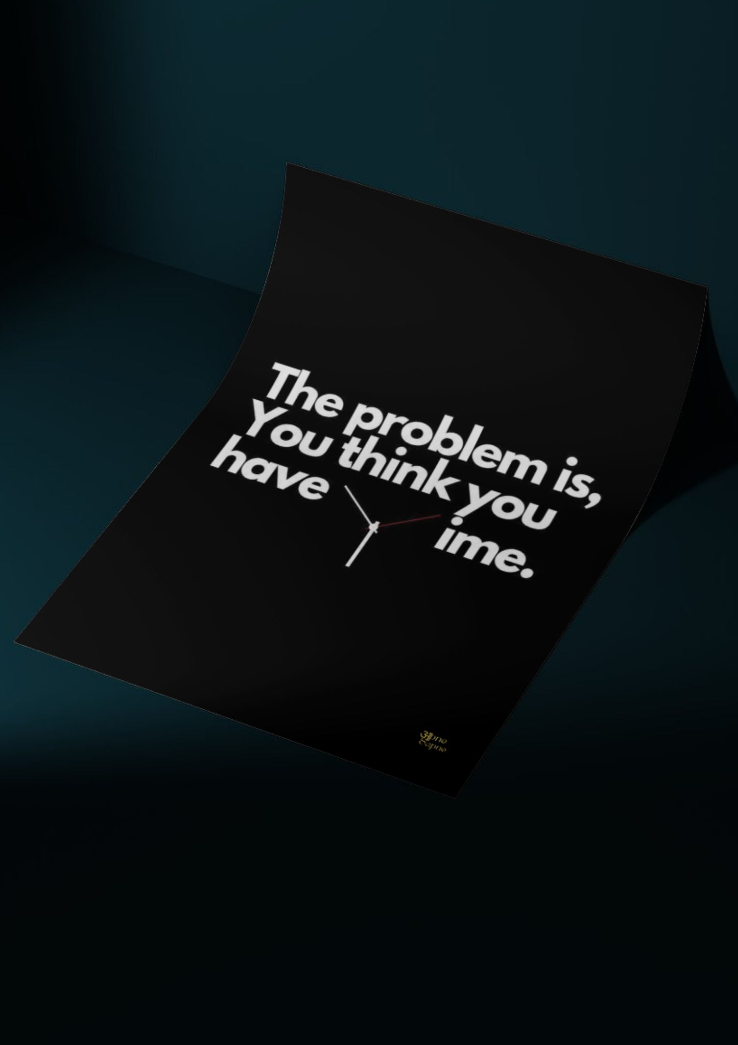The time minimum // poster // a4 and a3