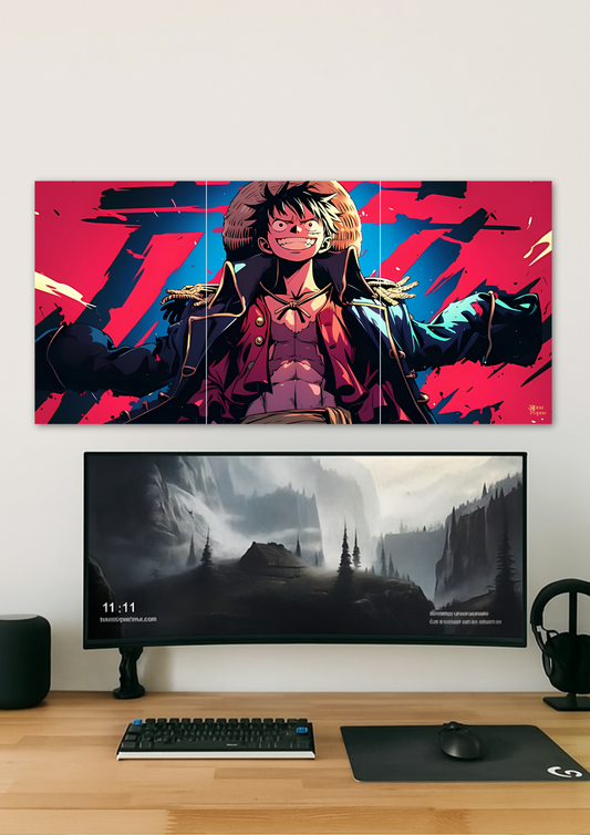 One Piece Luffy Gear // split poster // a4 and a3