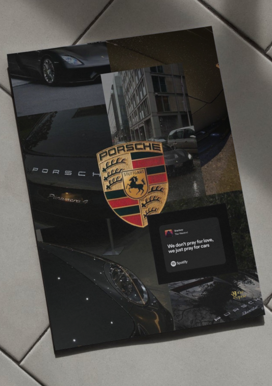 Porsche car // poster // a4 and a3