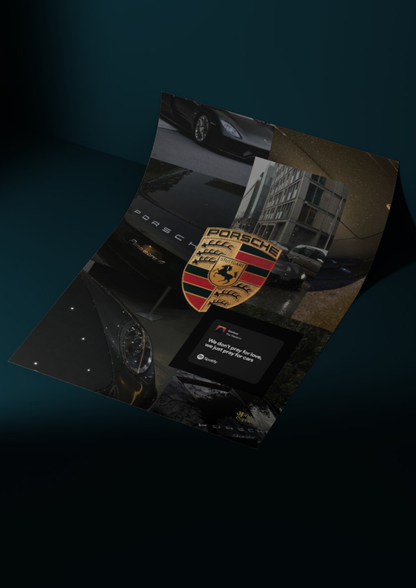 Porsche car // poster // a4 and a3