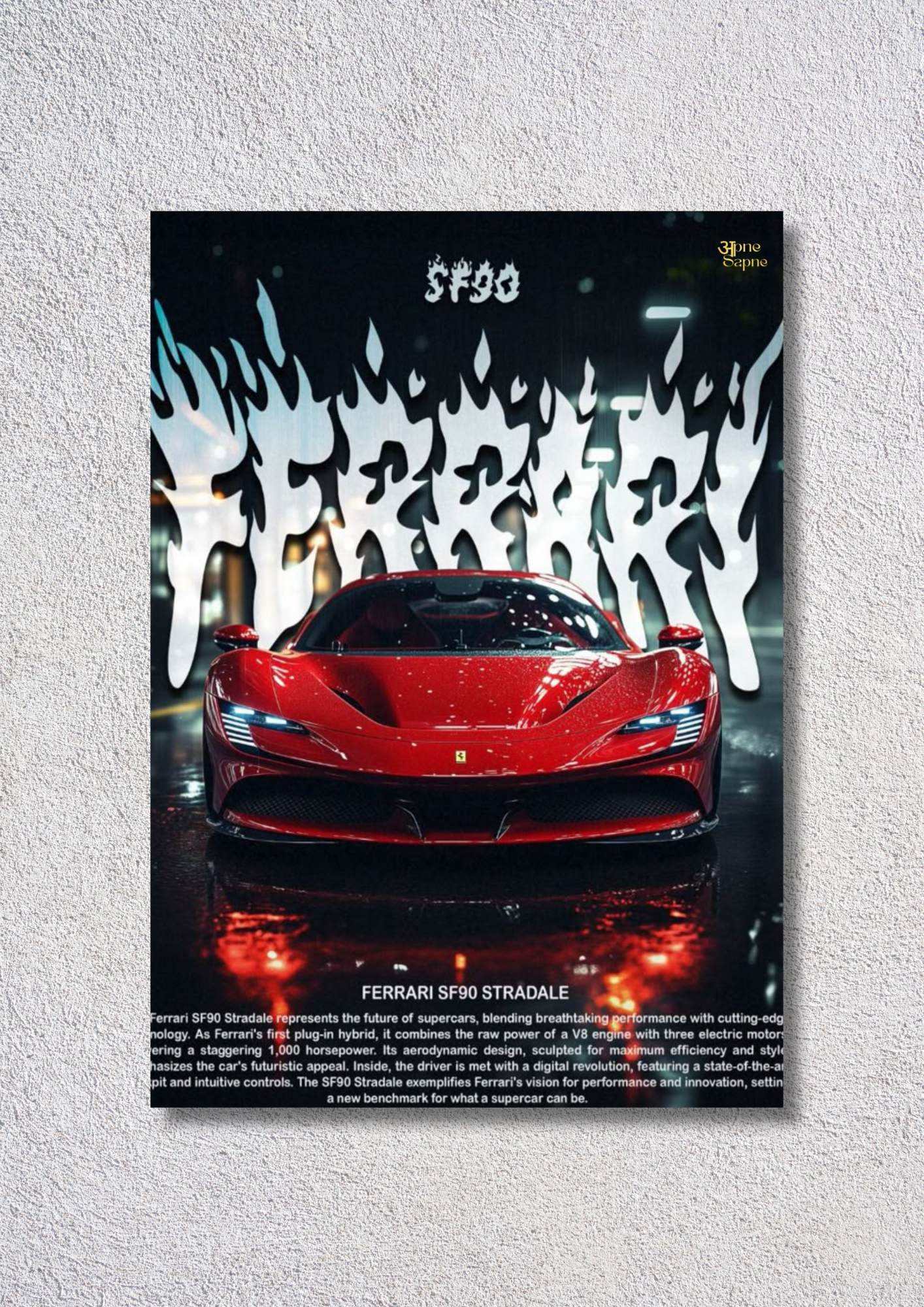 Ferrari Fire – // poster // A4 and A3