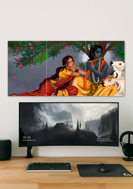 Radha Krishna // split poster // a4 and a3