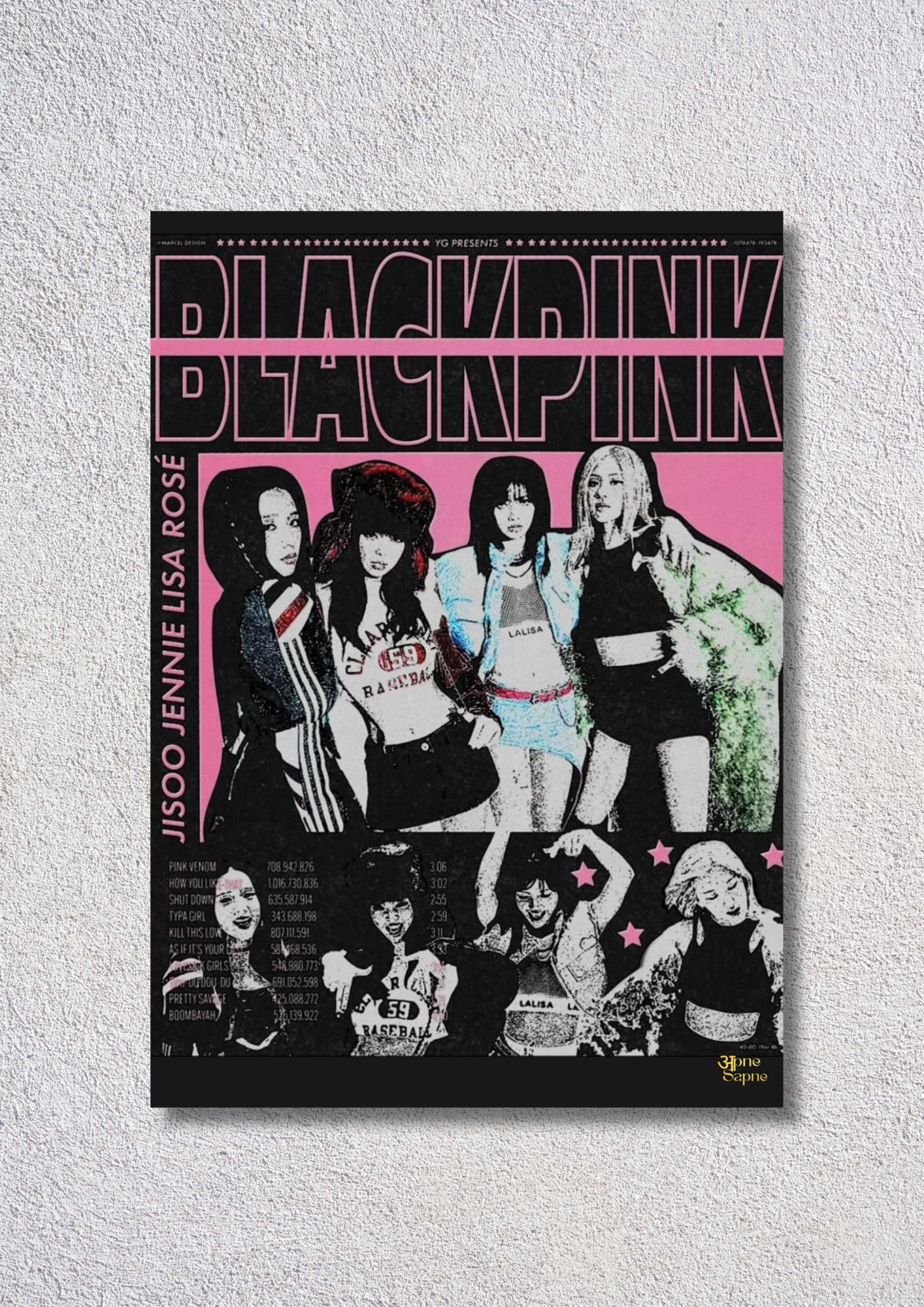 Black-Pink Portrait – // poster // A4 and A3