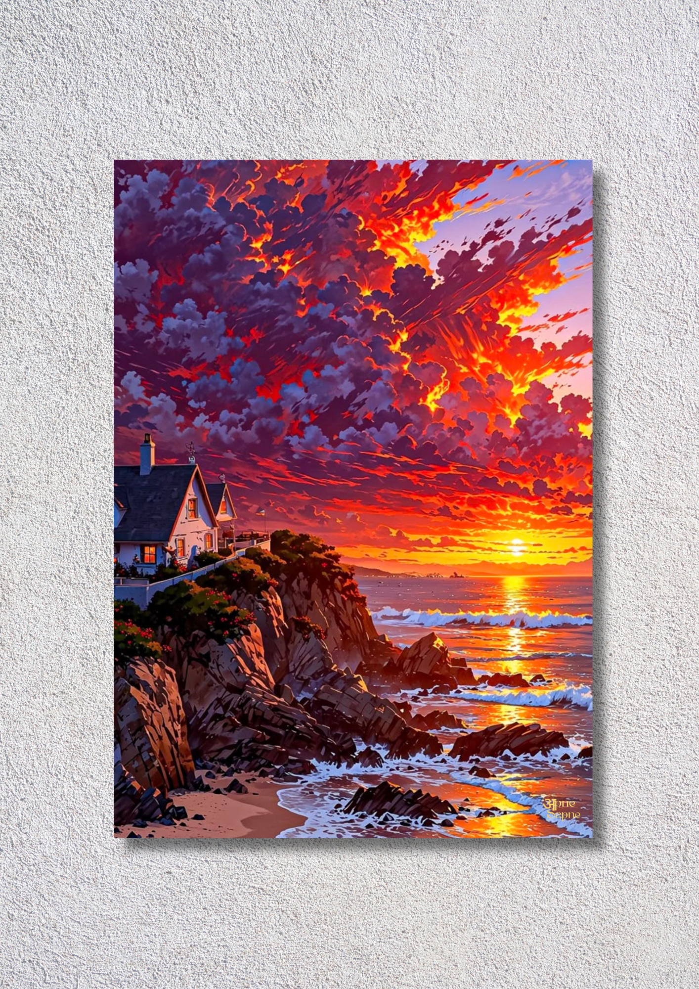 Ocean Sunset // poster // a4 and a3
