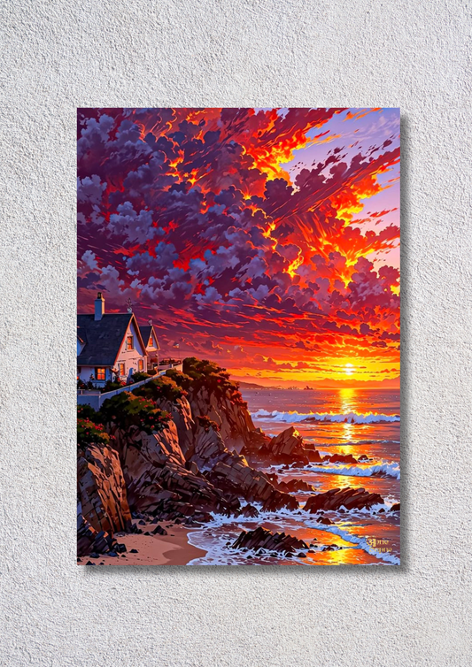 Ocean Sunset // poster // a4 and a3