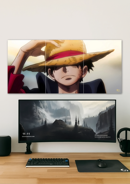 Luffy One Piece // split poster // a4 and a3