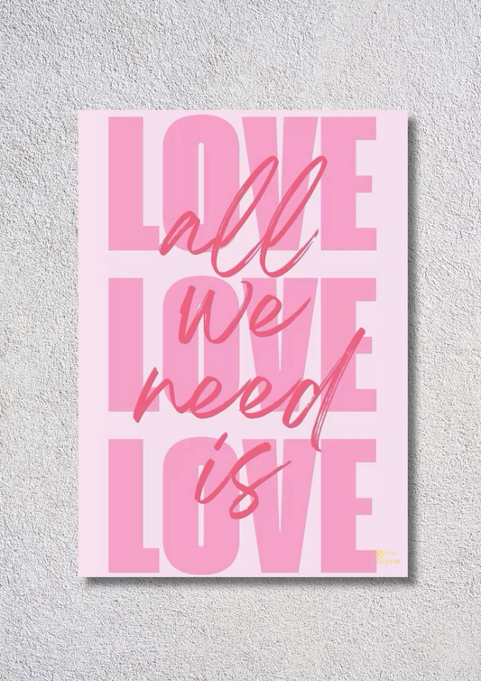 Love Pink Text – // poster // A4 and A3