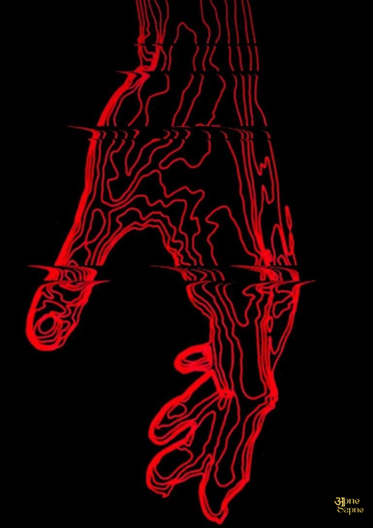 Neon Hand // poster // a4 and a3
