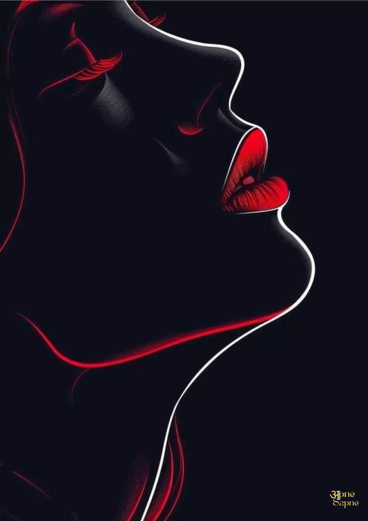 Neon Face Line Art // Poster // A4 and A3