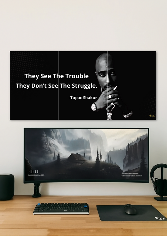 Trouble = Struggle // split poster // a4 and a3