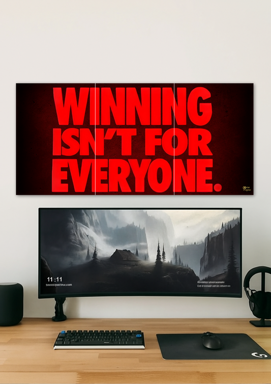 Winning Isn't For Anyone // split poster // a4 and a3