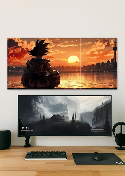 Goku in Sunset // split poster // a4 and a3