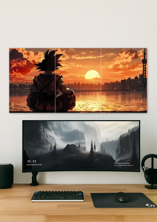 Goku in Sunset // split poster // a4 and a3