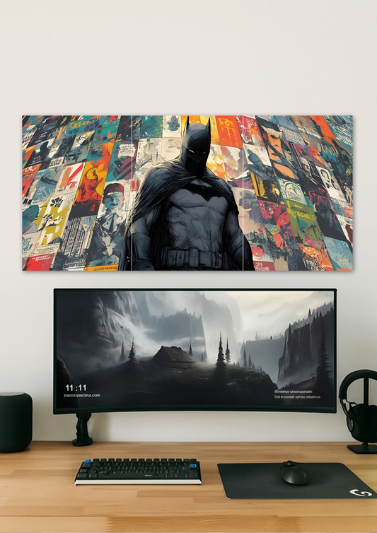 Batman Heroic Pose // Split Poster // A4 and A3