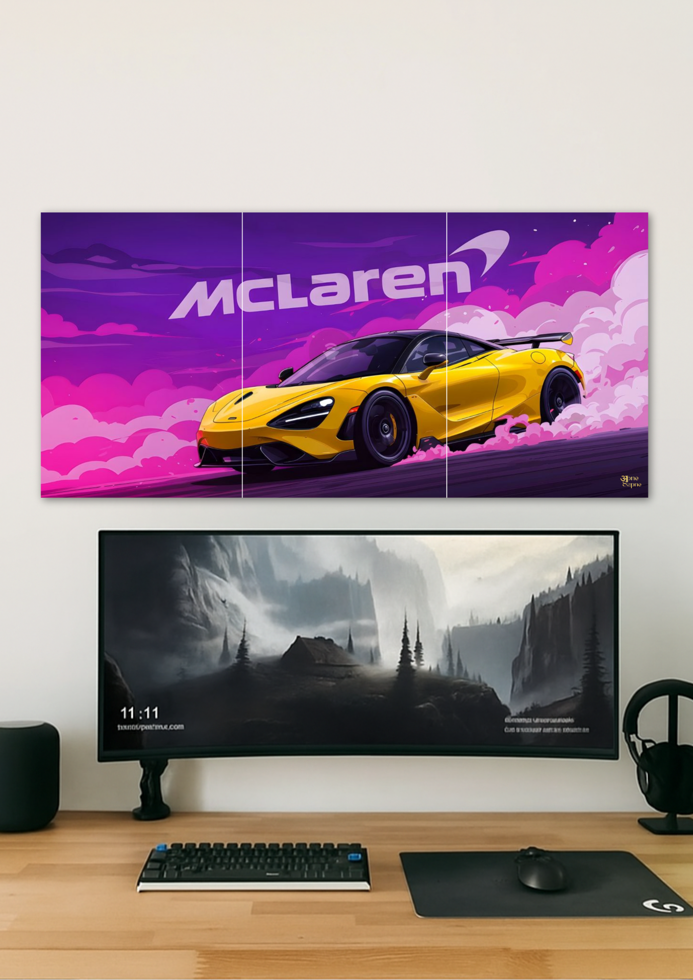 Mclaren // split poster // a4 and a3
