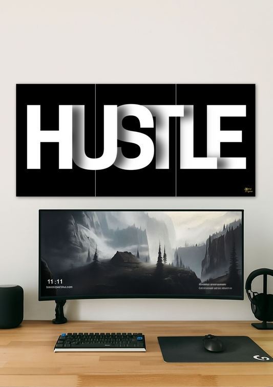 Hustle // split poster // a4 and a3