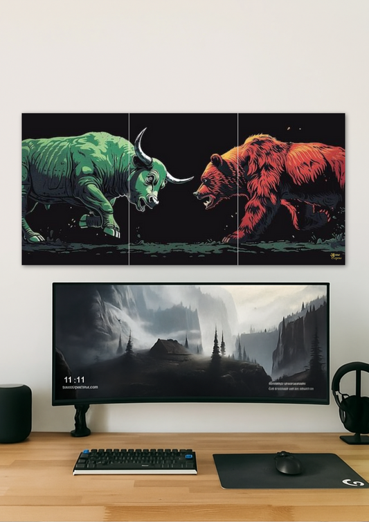 Market Clash // Split Poster // A4 & A3