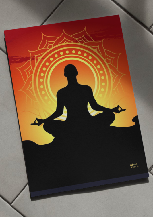 Meditation yoga wall // poster // a4 and a3