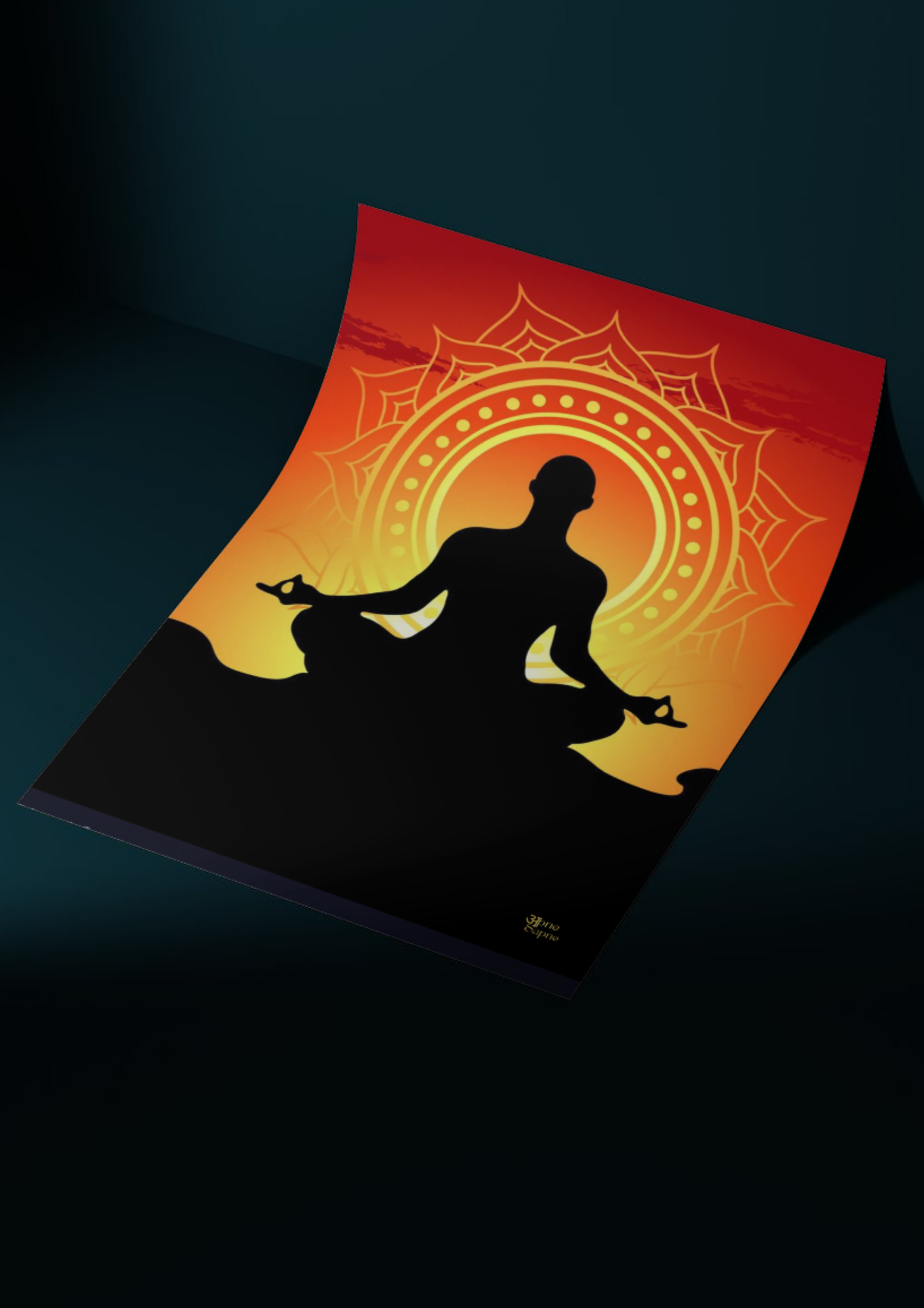 Meditation yoga wall // poster // a4 and a3